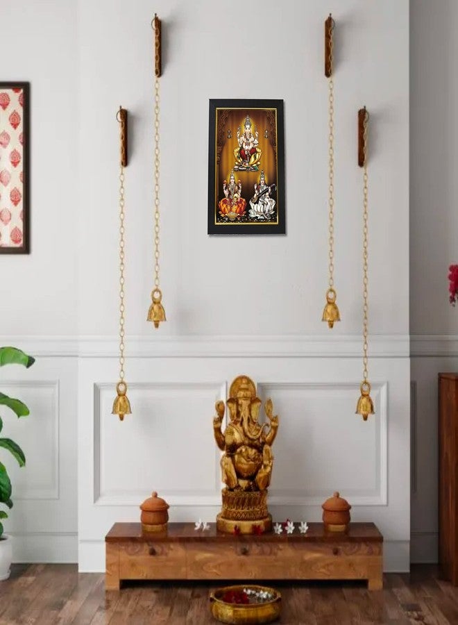 101Temples 101 Temples - Divinity Eternity Spirituality Ganesha Lakshmi Saraswati Hindu God Photo Frame for Pooja Room with Wall Hook, 1 Piece | 10” x 13”, Matt Finish - Image 3